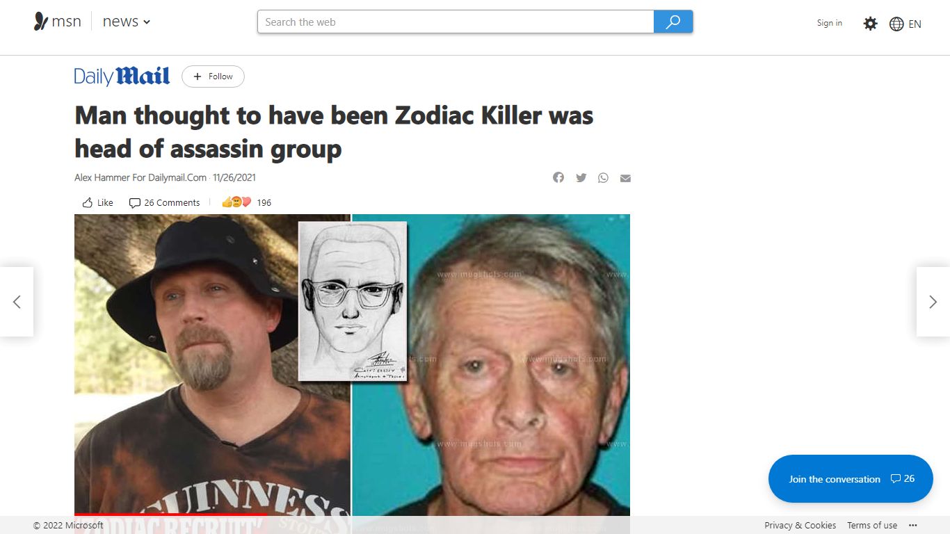 Man thought to have been Zodiac Killer was head of assassin group